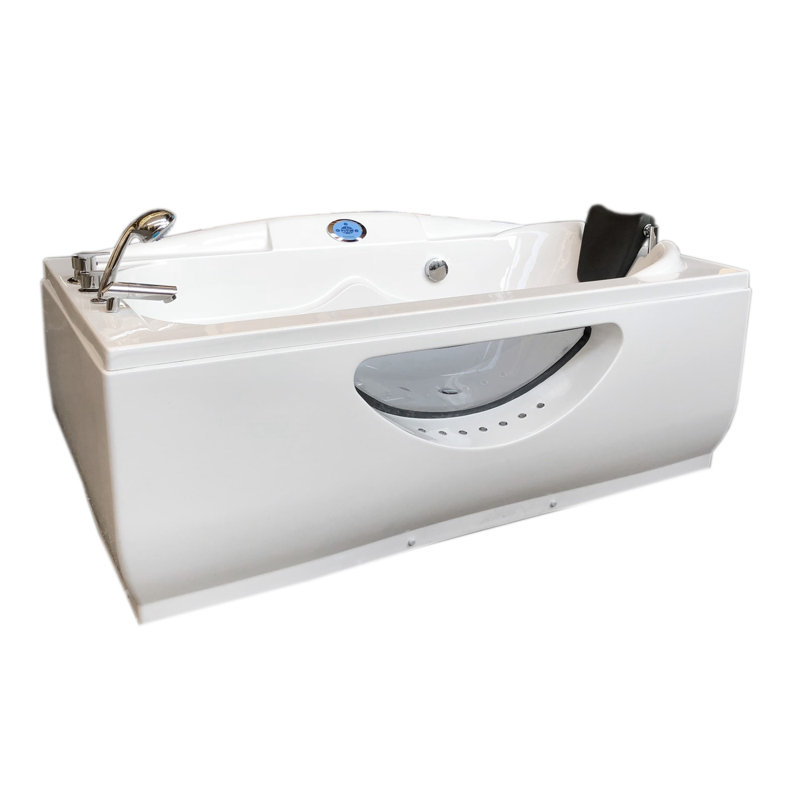 Simba USA Whirlpool White Bathtub Hydrotherapy Spa Hot Tub Paris With Heater Wayfair
